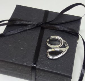 Anel Entreaberto Dupla Gota Prata