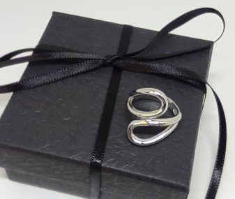 Anel Entreaberto Dupla Gota Prata